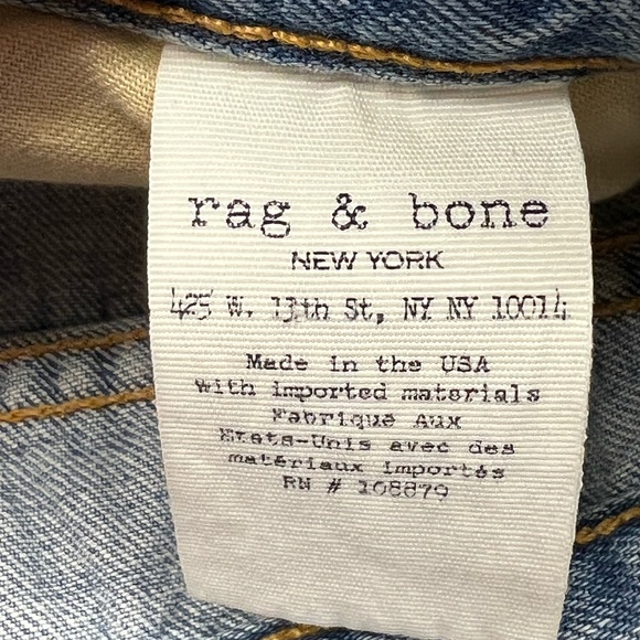 Rag & Bone Heathrow Cut Off Denim Mid Rise Jean Shorts W1907k273HEA size 27 - Picture 8 of 10